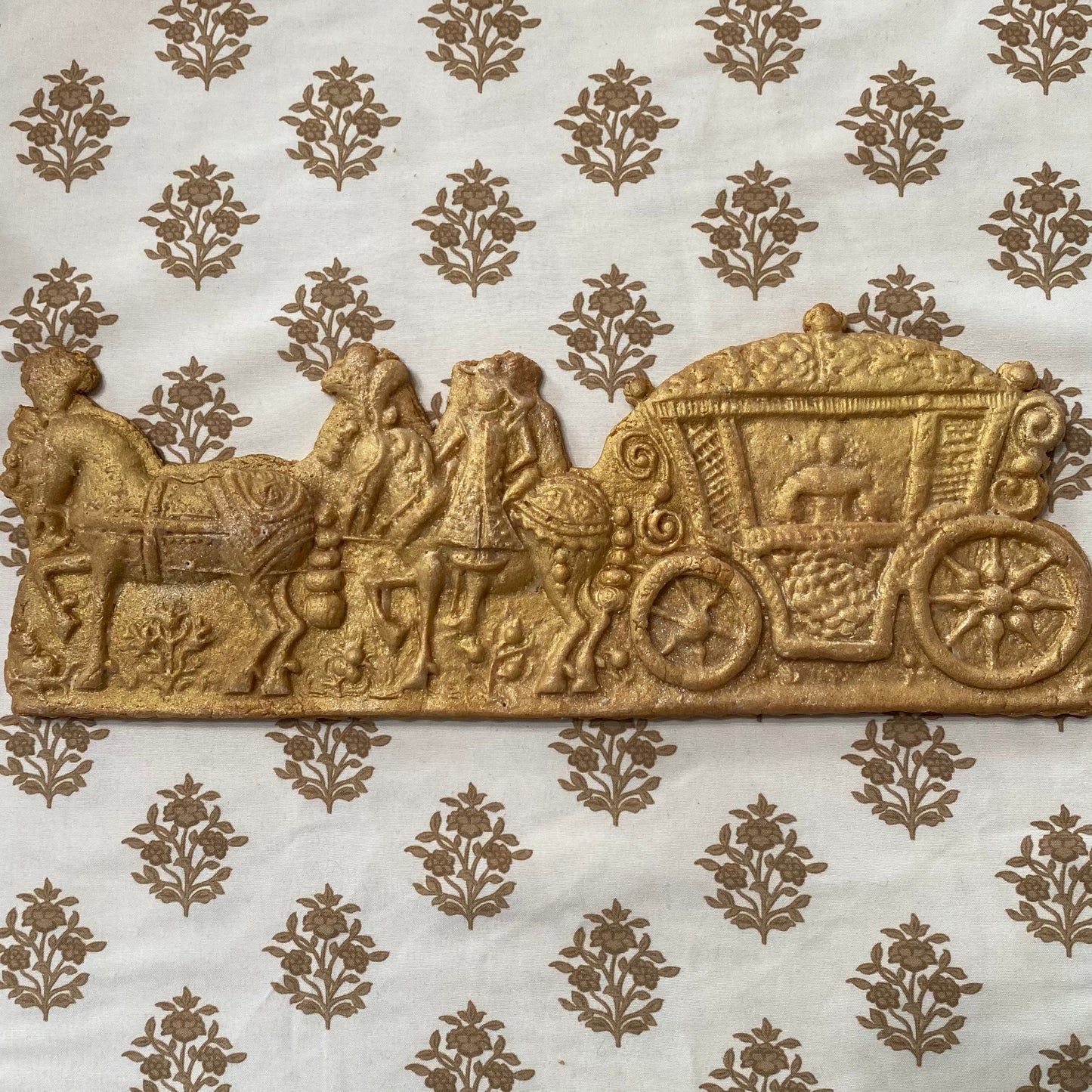 3 Large 4.5”x11.5” Whimsical Princess / Wedding Carriage Gingerbread