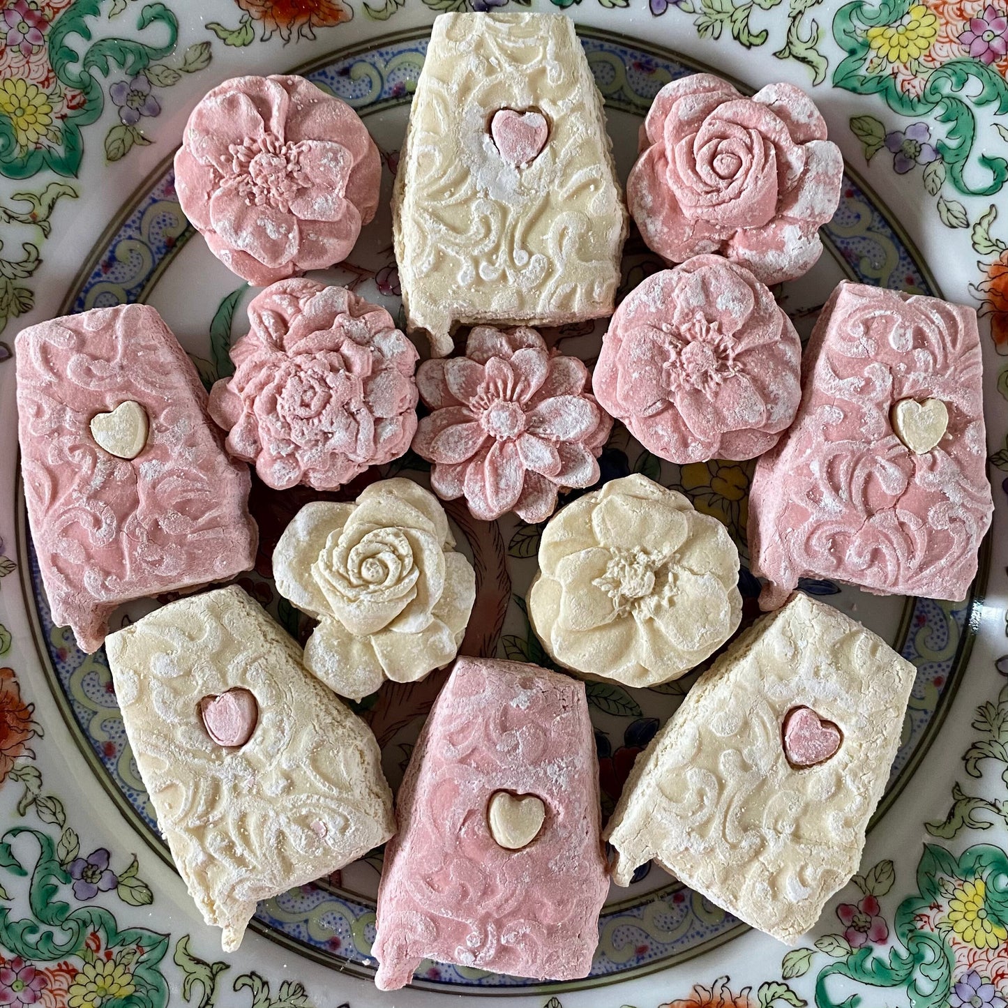 Butterfly Garden Sweet Home Alabama Heart Cookies 1 Dozen Camellia Rose Peony with a Gluten Free Option