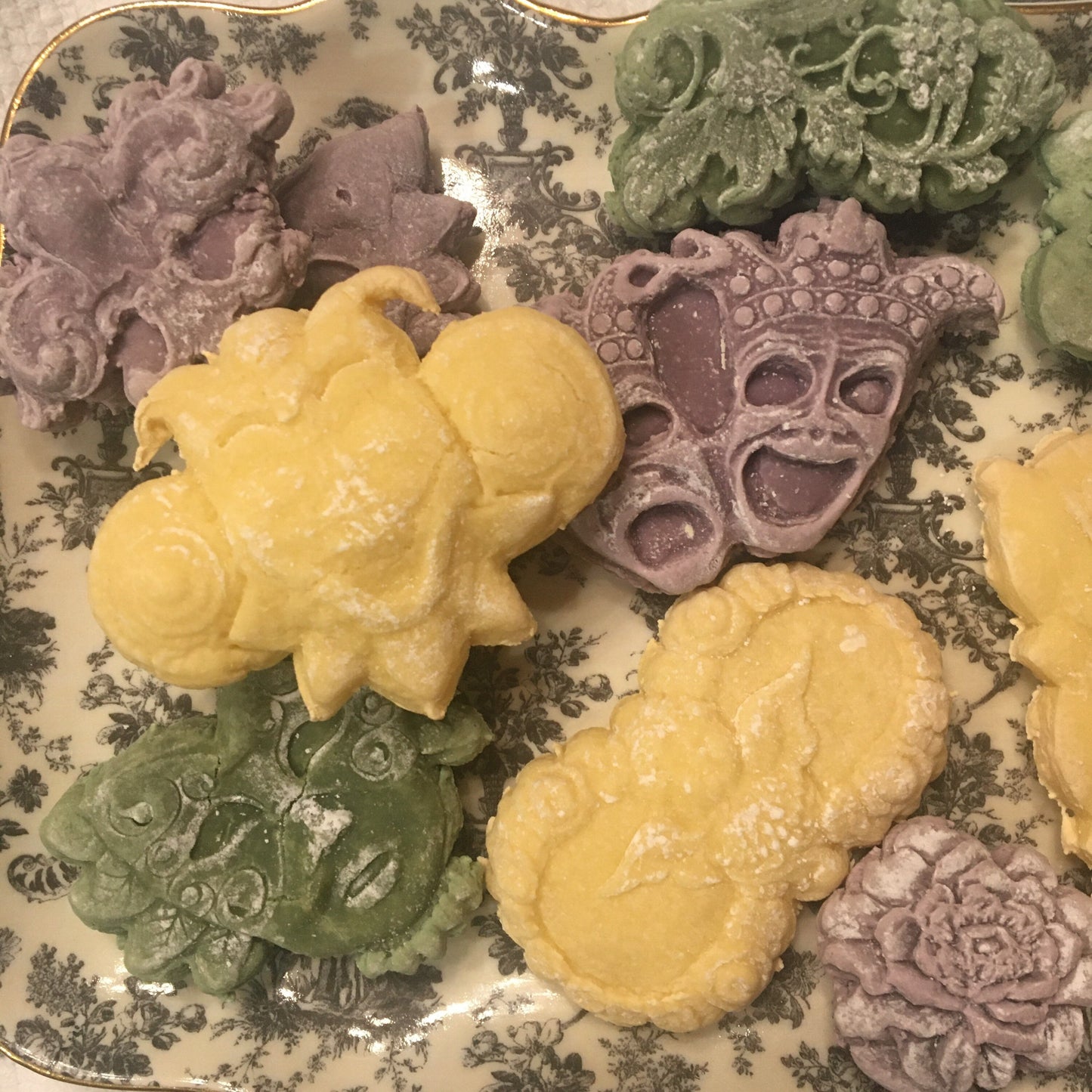 Mardi Gras Mardigras Tea Cake King Cake or Carnavale Cookies