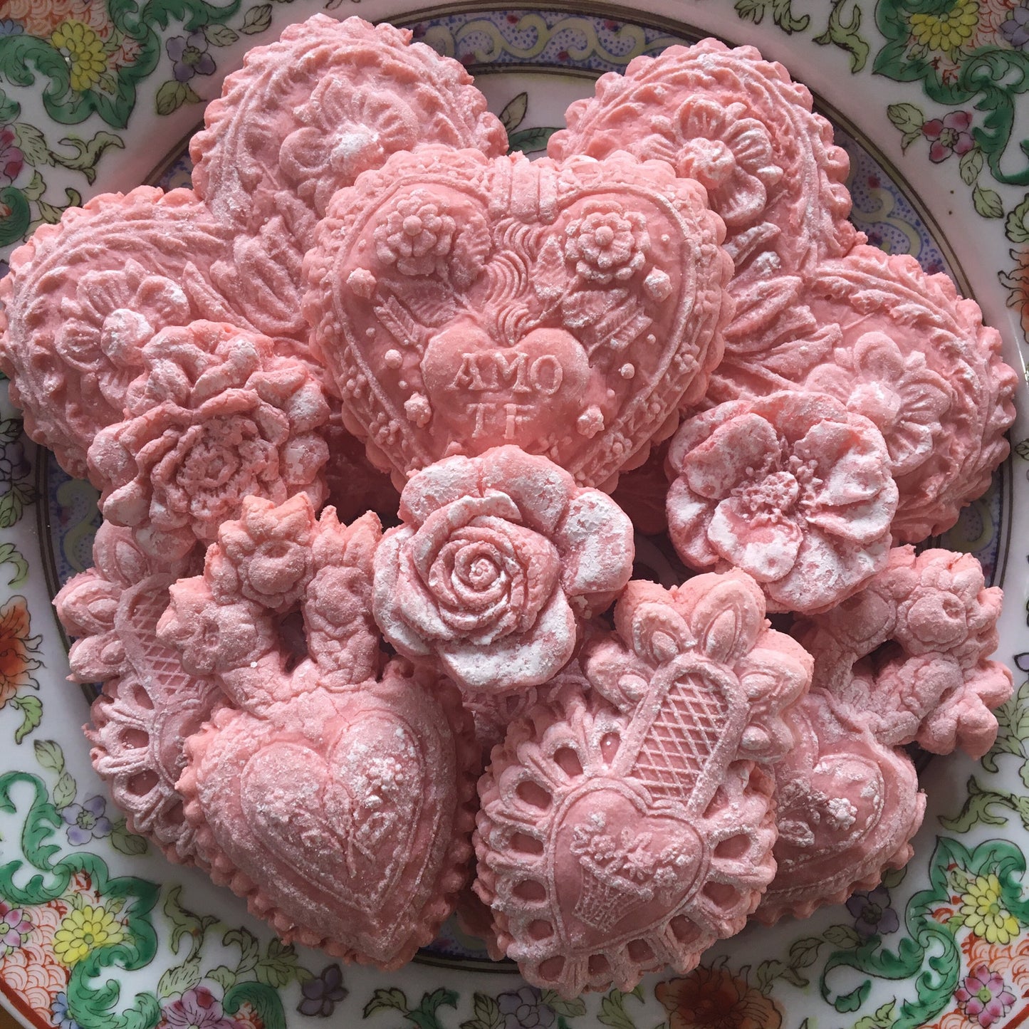 Vintage Victorian Valentines Bridal Prom Wedding Anniversary Tea Cake Cookie hearts Fairytale Gluten Free option