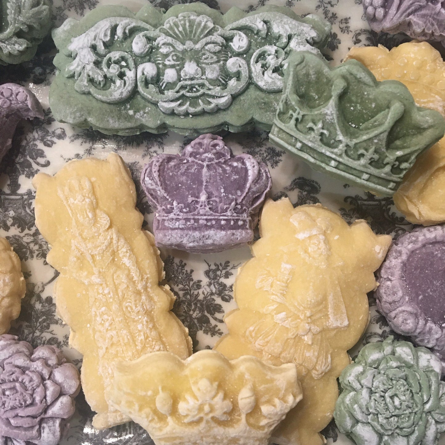 Mardi Gras Mardigras Tea Cake King Cake or Carnavale Cookies