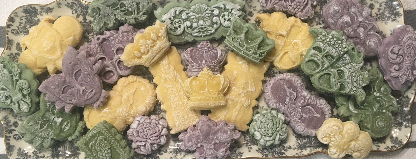 Mardi Gras Mardigras Tea Cake King Cake or Carnavale Cookies