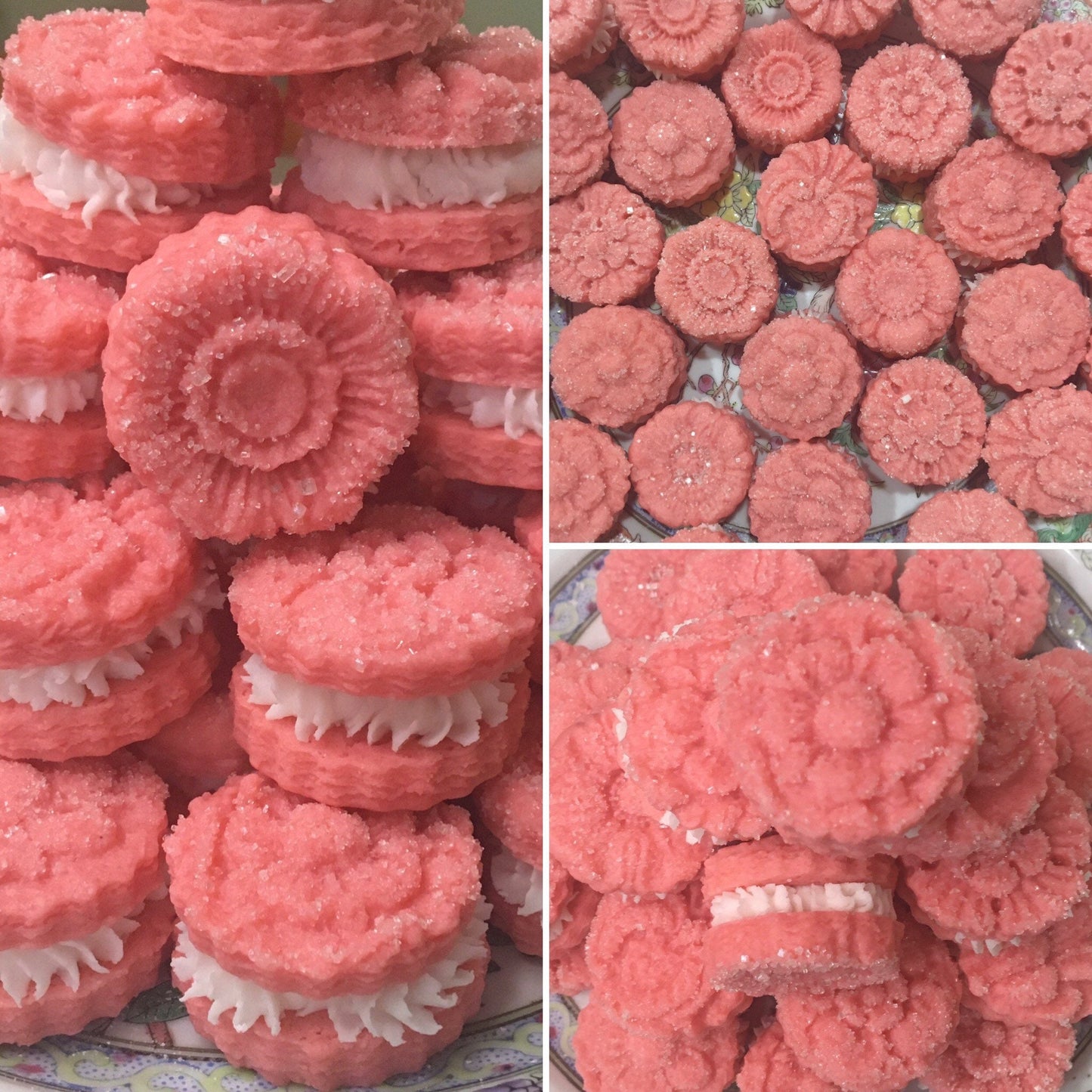 Cherry or Limoncello Sandwich Cookies with Bavarian Filling Cookies. With Gluten Free and Vegan available.