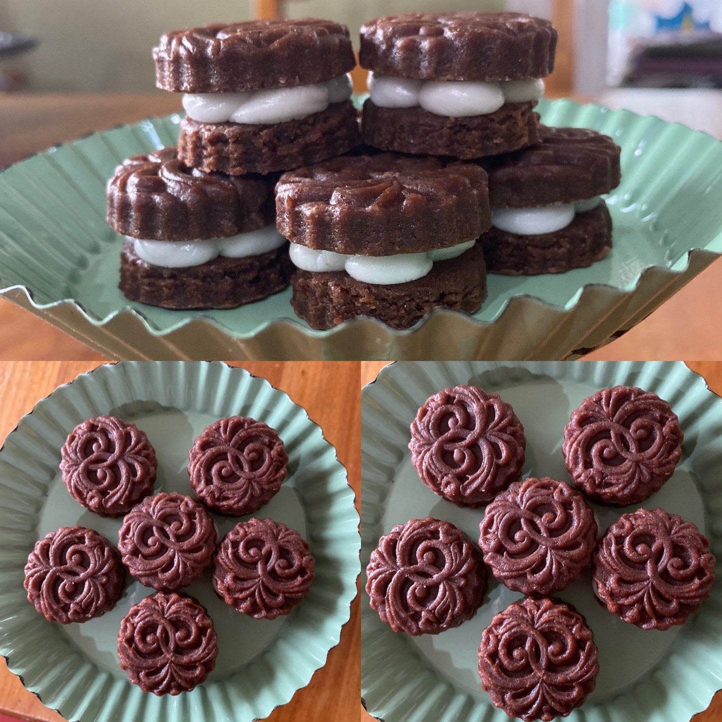 Cherry or Limoncello Sandwich Cookies with Bavarian Filling Cookies. With Gluten Free and Vegan available.