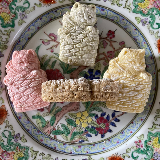 1 Dozen Vintage Kitten Cat Tea Cakes Vegan and Gluten Free Options Mother’s Day Cookies Sweets