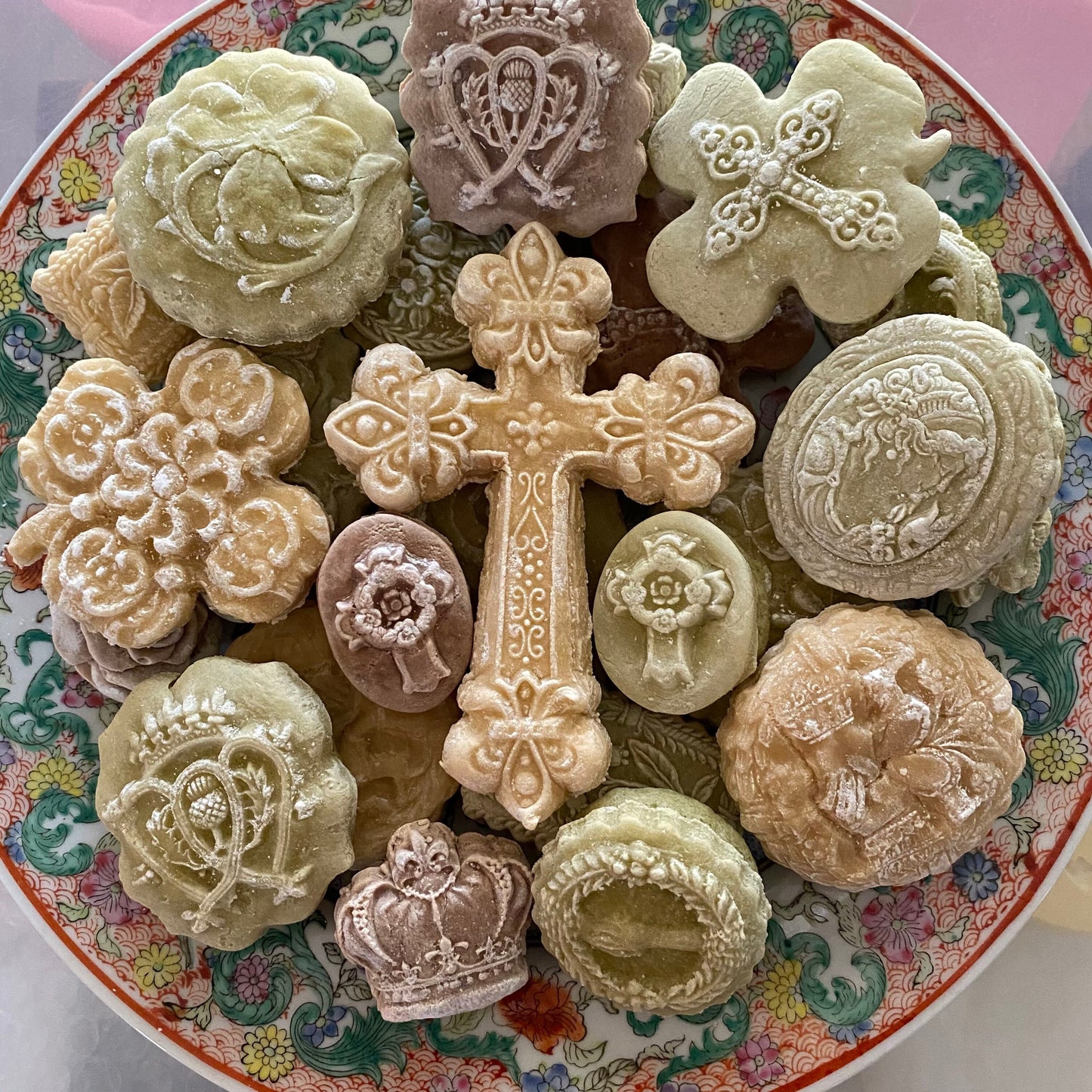 Saint St Patrick’s Day Tea Cakes Soft Springerle Shamrock Leprechaun