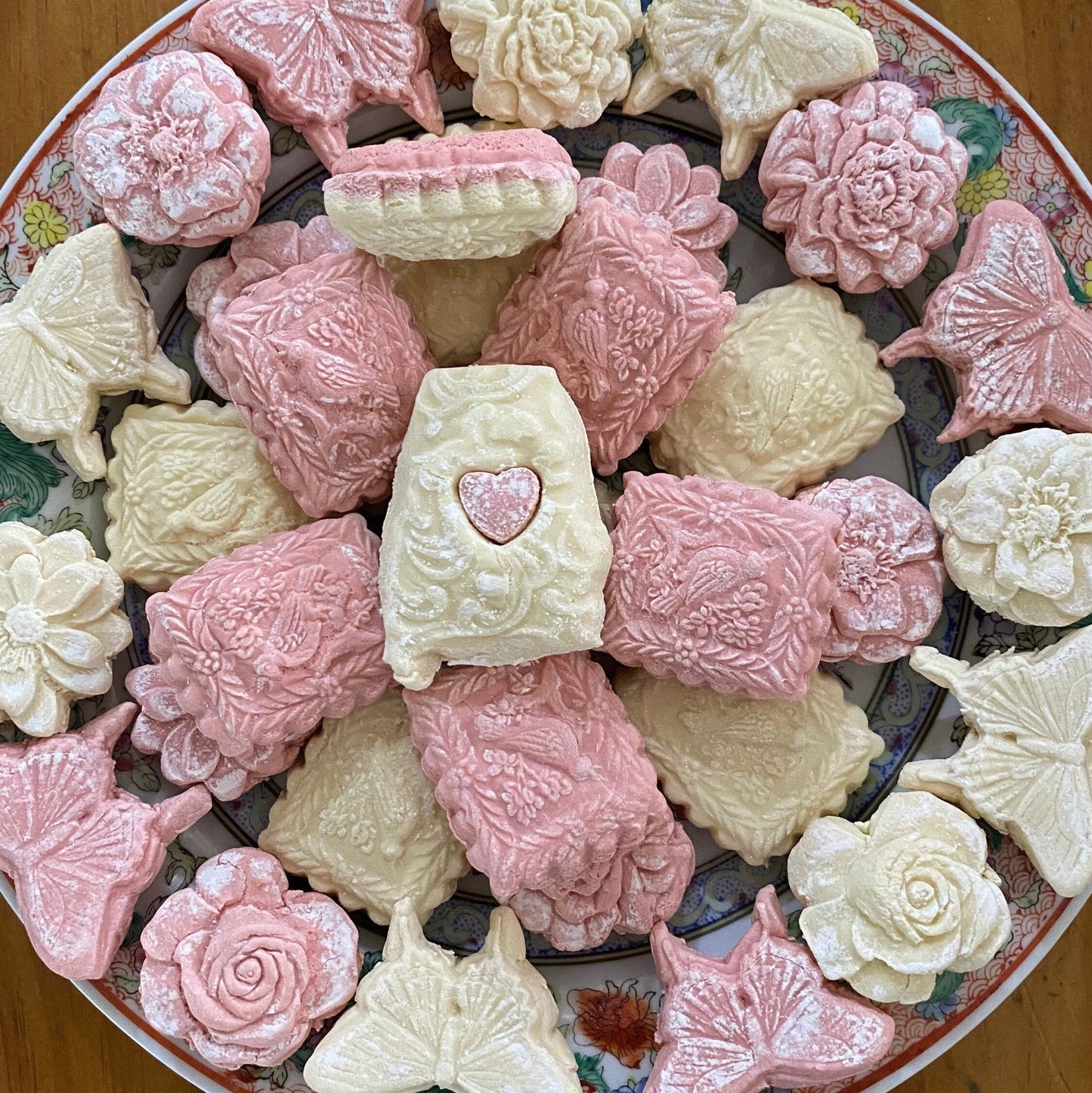 Butterfly Garden Sweet Home Alabama Heart Cookies 1 Dozen Camellia Rose Peony with a Gluten Free Option