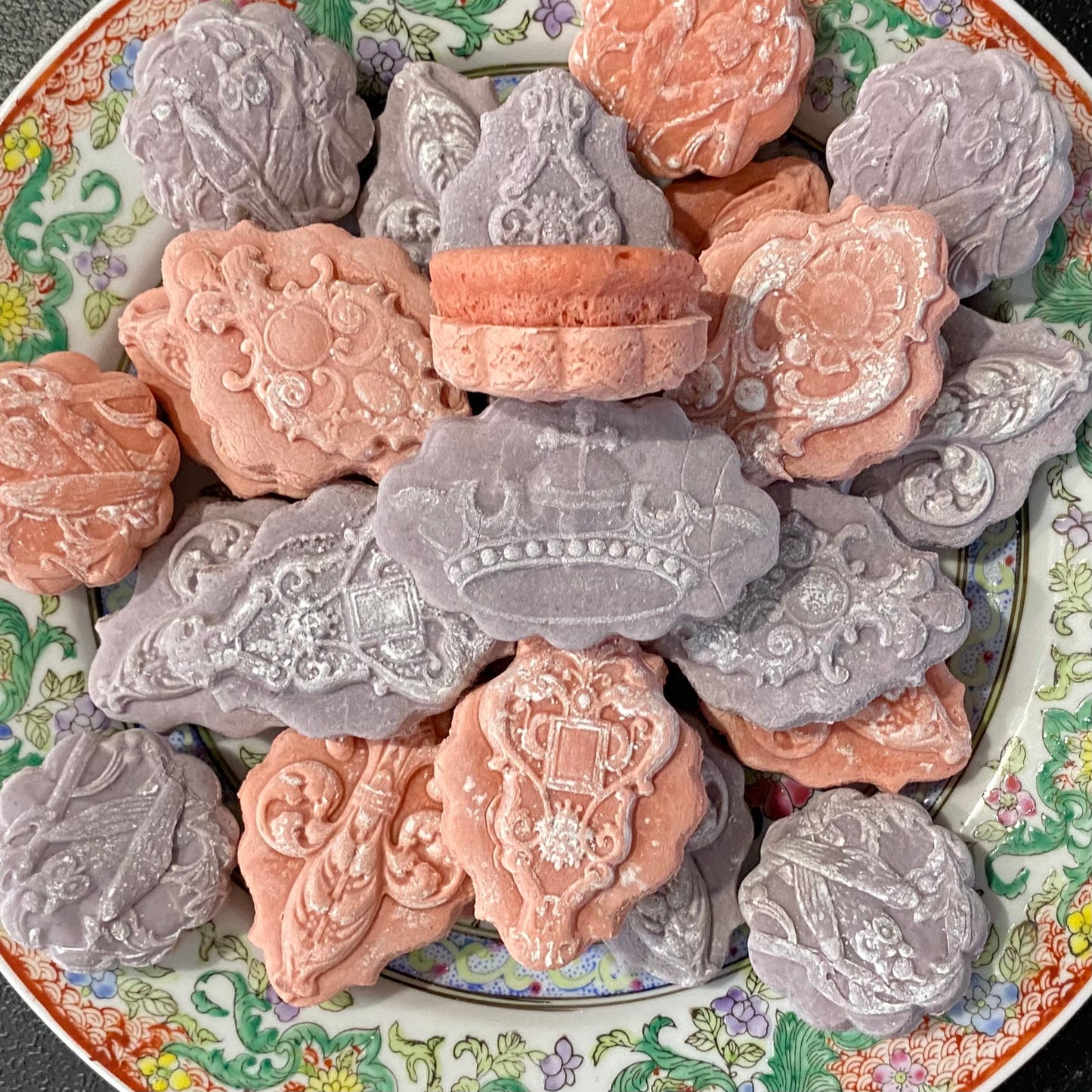 Blackberry and Blood Orange Soft Springerle Southern Tea Cake cookies Renfair Renaissance Fair Shower Favors 1 Dozen Mardigras Medieval