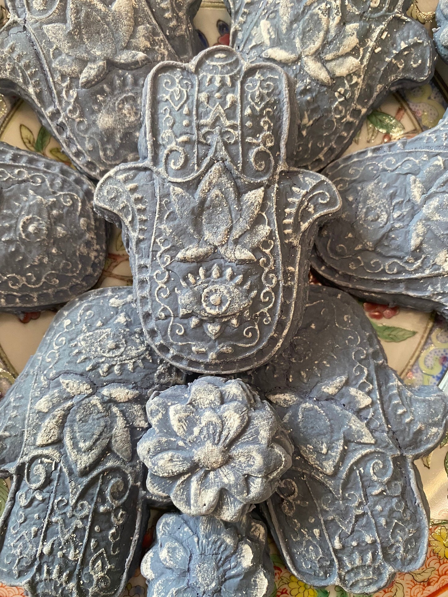 One dozen Hamsa hand and lotus blossom teacakes