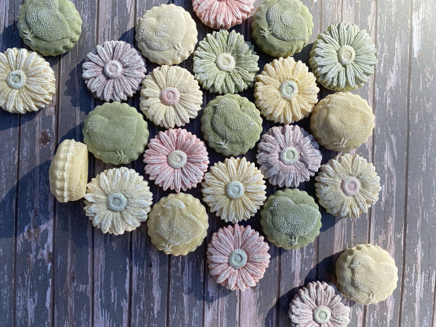 1 Dozen Spring Baby chick and nest Springerle Southern Tea Cake Daisy highland cow cookies Farm Baby Bridal Baptism Wedding Shower