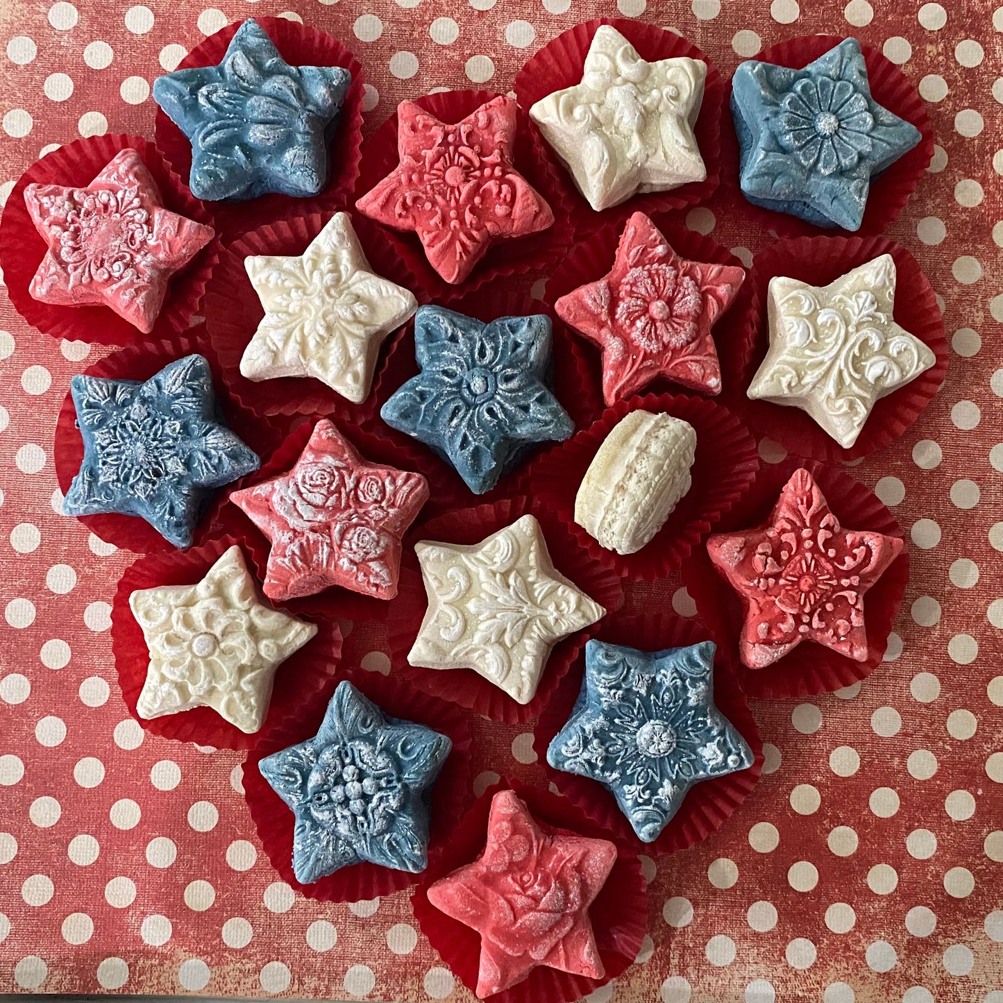 July 4th Independence Day 1.5” Star teacakes or sandwich cookies Favors 1 Dozen