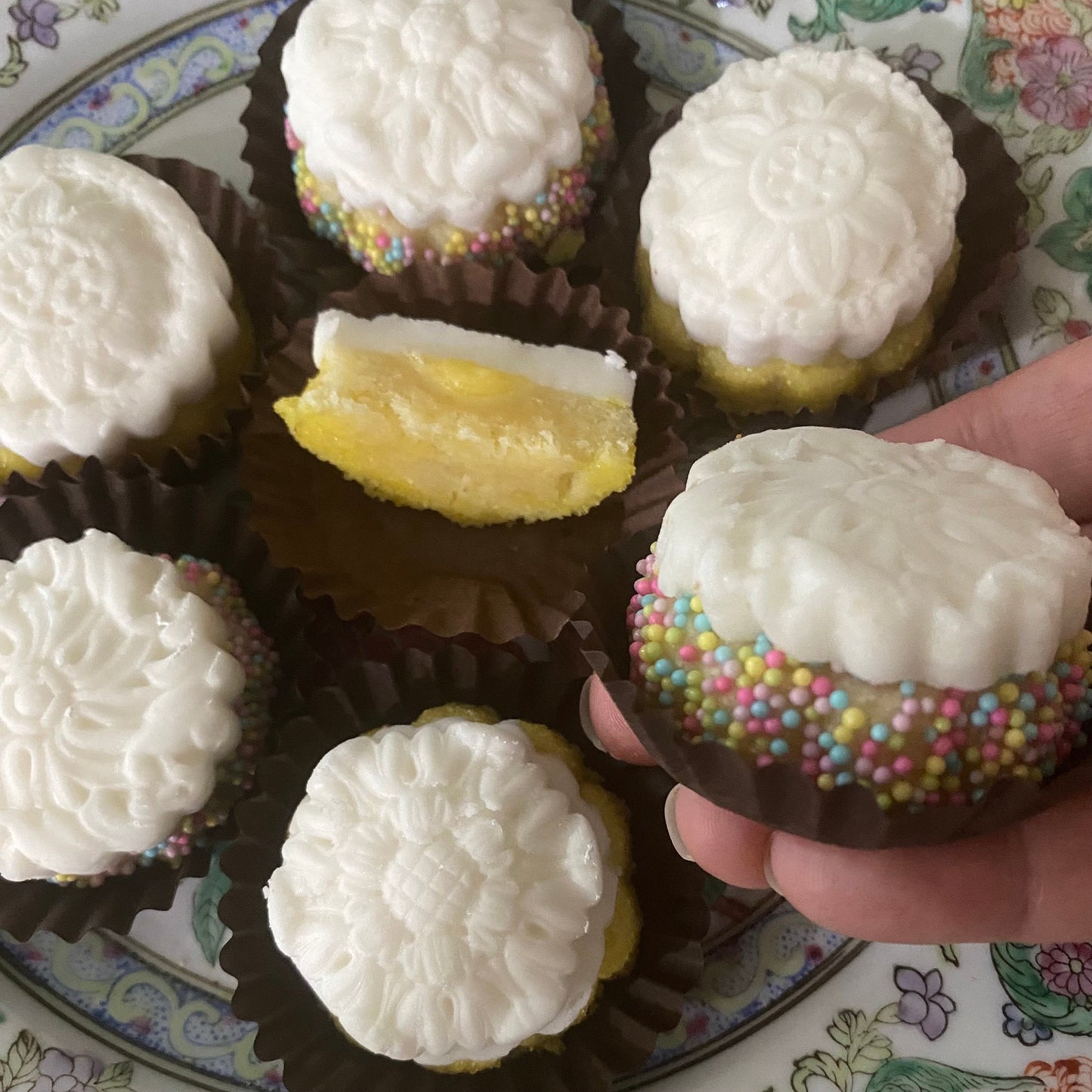 1 Dozen sugar icing topped Red Velvet Christmas, Chocolate brownie Lemon Curd or Pumpkin Spice Cake Cookies