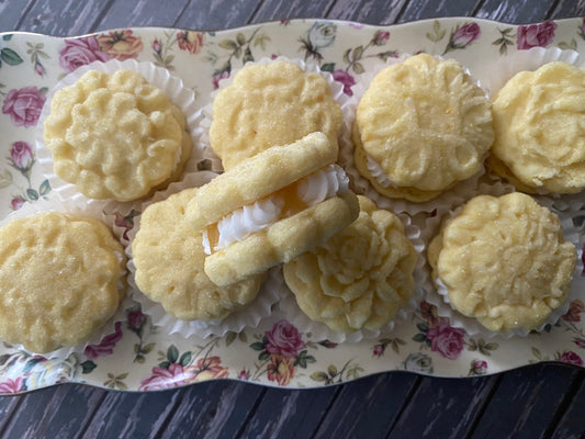 1 Dozen Filled Red Velvet Christmas  Creme Cream Filling Lemon Curd or Pumpkin Spice Cookies
